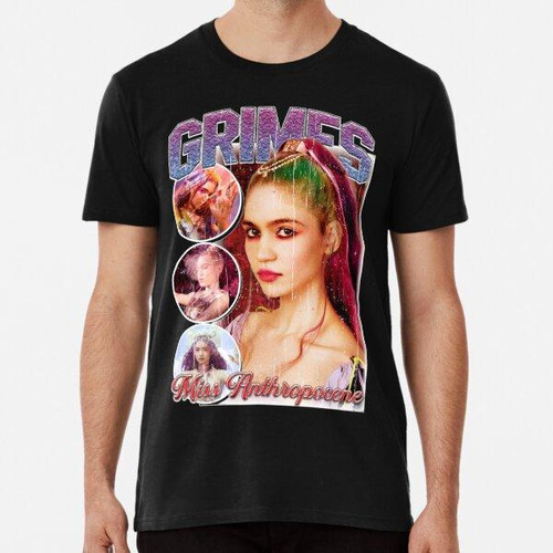 Remera Grimes-vintage-90's-bootleg-style-essential Algodon P