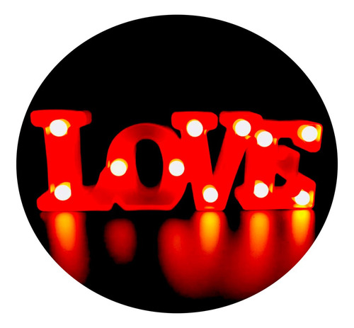 Cartel Lampara Adorno Love Luces Led Luminoso 230022c