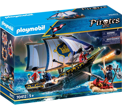 Playmobil Barco Carabela Soldados Pirata Y Acc 70412 Edu