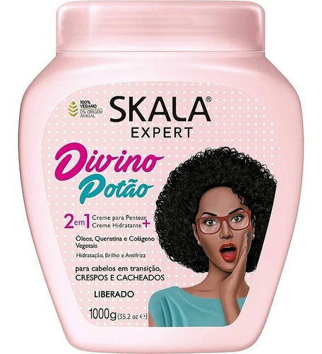 Skala Expert Divino Potão 2 Em 1 Creme Antifrizz