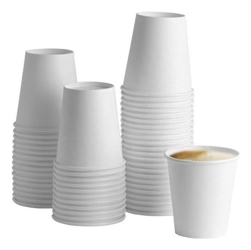 100 Vasos Cafe Polipapel Blanco 6oz/ 180cc, Vaso Chico Papel