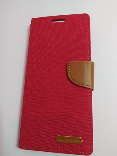 Funda Cartera Galaxy A72 Acabado Textil Canvas Red Edition
