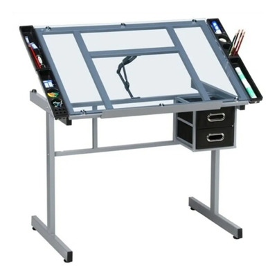Mesa Restirador P\u002F Dibujo Tecnico Vidrio Templado Escritorio | MercadoLibre