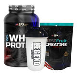 Spx 100% Whey Protein 1 Kg + Creatina Spx 300 Gr + Vaso