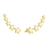 Brinco Ear Cuff De Estrelas Folheado À Ouro 18k