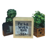 Alcancia De Madera Personalizada 19x19x9cm Pa La Wea Que Sea