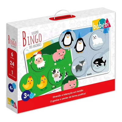 Super Bingo Dos Animais Brinquedo Educatico E Pedagógico | Frete grátis