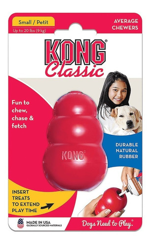 Kong Clásico Juguete S  Rellenable Perro Adulto Raza Pequeña