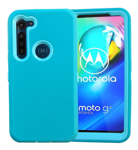 Funda 3 En 1 Antigolpe Para Motorola G8 Power