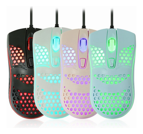 Mouse Gamer Ratón Luminoso Deslumbrante 6 Teclas