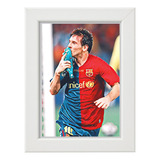 Cuadro Decorativo Portaretrato Lionel Messi Fc Barcelona 7x5