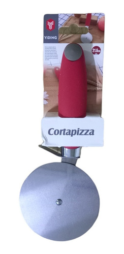 Cortador Rebanador De Pizza Rojo Mango Duro 9cm Diametro