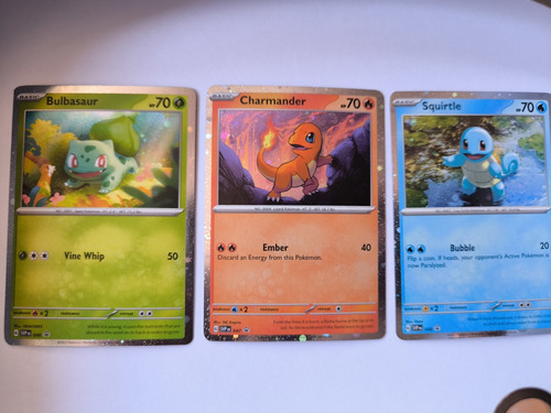 Pokémon Tcg Promos 151 Bulbasaur, Charmander Y Squirtle 