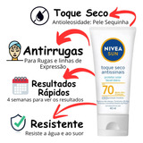 Nivea Sun Facial 70 Fps Toque Seco Antirrugas Protetor Solar