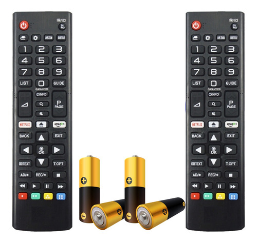 Kit 2 Controle Compatível Smart Tv LG Lcd Led 3d Plasma