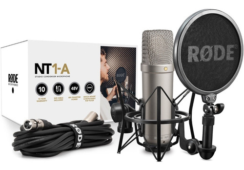 Rode Nt1a Microfono Condenser Incluye Araña Pop Filter +