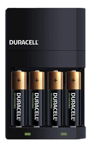 Carregador De Pilhas Aa E Aaa Duracell + 4 Pilhas Aa 2500mah