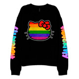Moletom Blusa Hello Kitty Lgbt Pride Colors 1081
