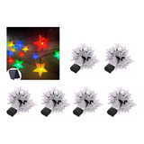 Pack X6 Estrellas Led Multicolor Cálida Navidad Lineal Solar