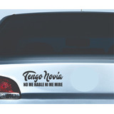 2 Stickers Vinil Blanco Para Auto Tengo Novia 25 X 9 Cms