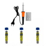 Kit Soldador- 60w 127v Ou 220v C/suporte E 3 Estanhos 25g