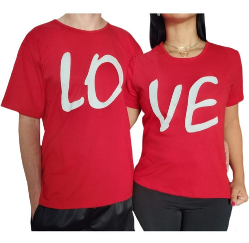 Camisas Para Casal Kit 2 Peças Iguais Camisetas Mozão Love