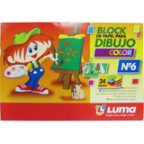 Block De Dibujo Color Luma Tipo El Nene N° 6 X 24 Hojas