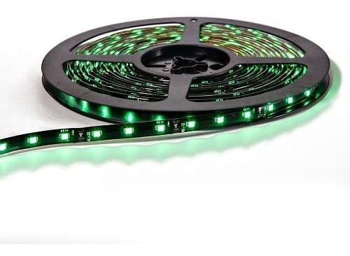 Rollo De Led Smd - 3528 - 12v 1,5w Verde  X 5 M