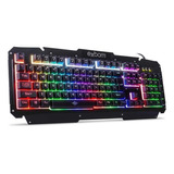 Teclado Gamer Mecânico Usb E Rgb Em Le