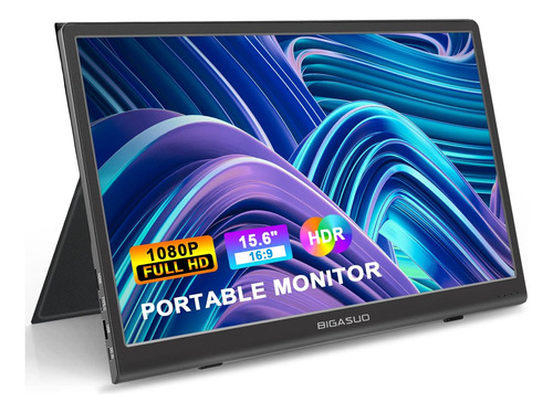 Monitor Portátil Bigasuo B-158, 1080p, 15,6'', Usb-c, Hdmi