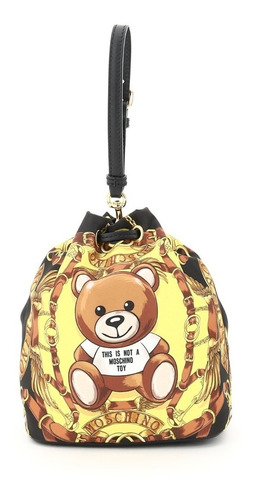 Cartera Moschino Teddy Scarf Printed Bucket Original