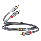 Cable De Audio Gearit, Rca A Rca, Estéreo, Blindado, 1 Metro