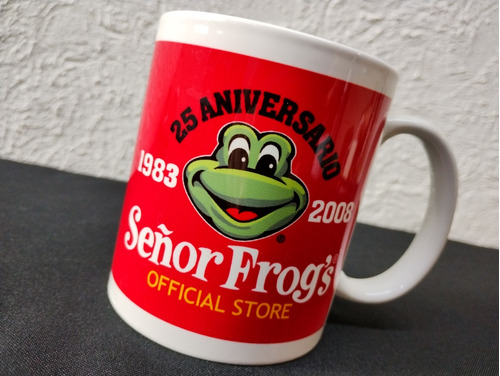 Taza Cerámica Señor Frogs 25 Aniversario 2008 Original Retro