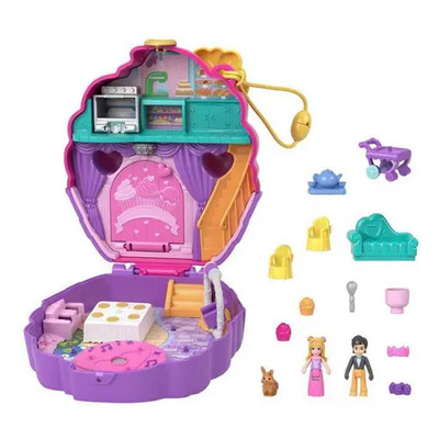 Polly Pocket Set De Juego Compacto Pastelería De Cupcakes | Envío gratis