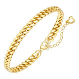 Jewlpire Pulsera De Oro Para Mujer, Delicadas Pulseras Chapa