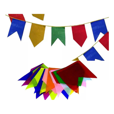 Festa Junina, Bandeirinha Plástica 50mts, Junina Decoração.
