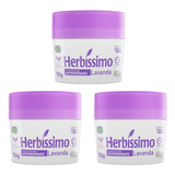 Kit C/3 Desodorante Em Creme Herbíssimo Lavanda 55g