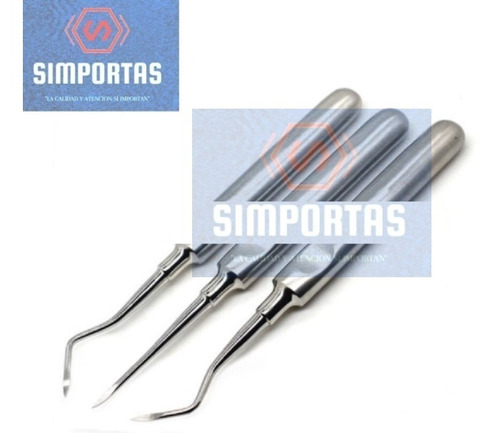 Elevadores Para Restos Apicales Dental Set De 3u Santiago