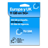 Sim Card Europa Y Uk 11gb Datos Llamadas Apps