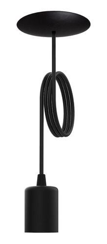 Lámpara Colgante Negro Vintage Portalampara Cable E27 Bell05