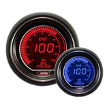 Reloj De Presion De Aceite Evo Prosport 52mm Rojo Azul