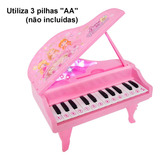 Brinquedo Piano Das Princesas Rosa Com Luz E Música Dm Toys