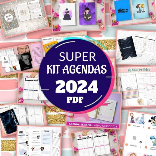 Kit Imprimible Digital Agendas 2024 