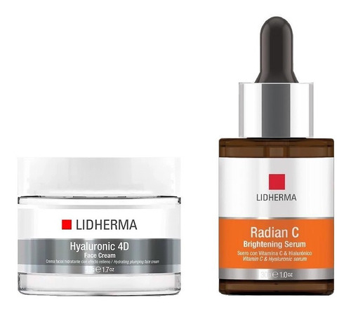 Radian C Serum Vit C + Hyaluronic 4d Face Cream Lidherma