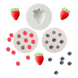 Qeleg Blueberry Strawberry Raspberry Cupcakes Topper Decorac