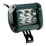 Faro Led Auxiliar 18w 6 Leds Moto Cuatriciclo Auto Mav