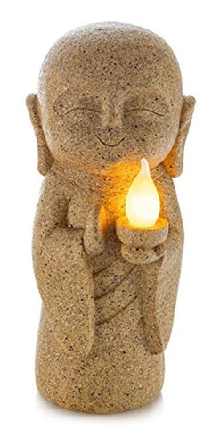 Vp Home Baby Buddha Luz De Guía Led Con Energía Solar Decora