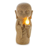 Vp Home Baby Buddha Luz De Guía Led Con Energía Solar Decora