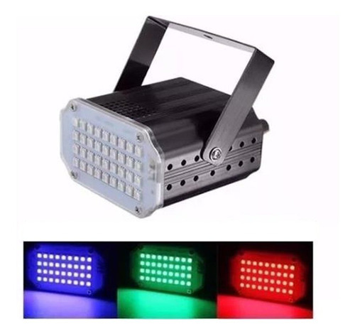 Flash Led Audiorítmico 10w Rgb Strobe Luces Dj Boliche Fiest