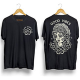 Camiseta Oversized Good Vibes Medusa Aesthetic Algodão Top